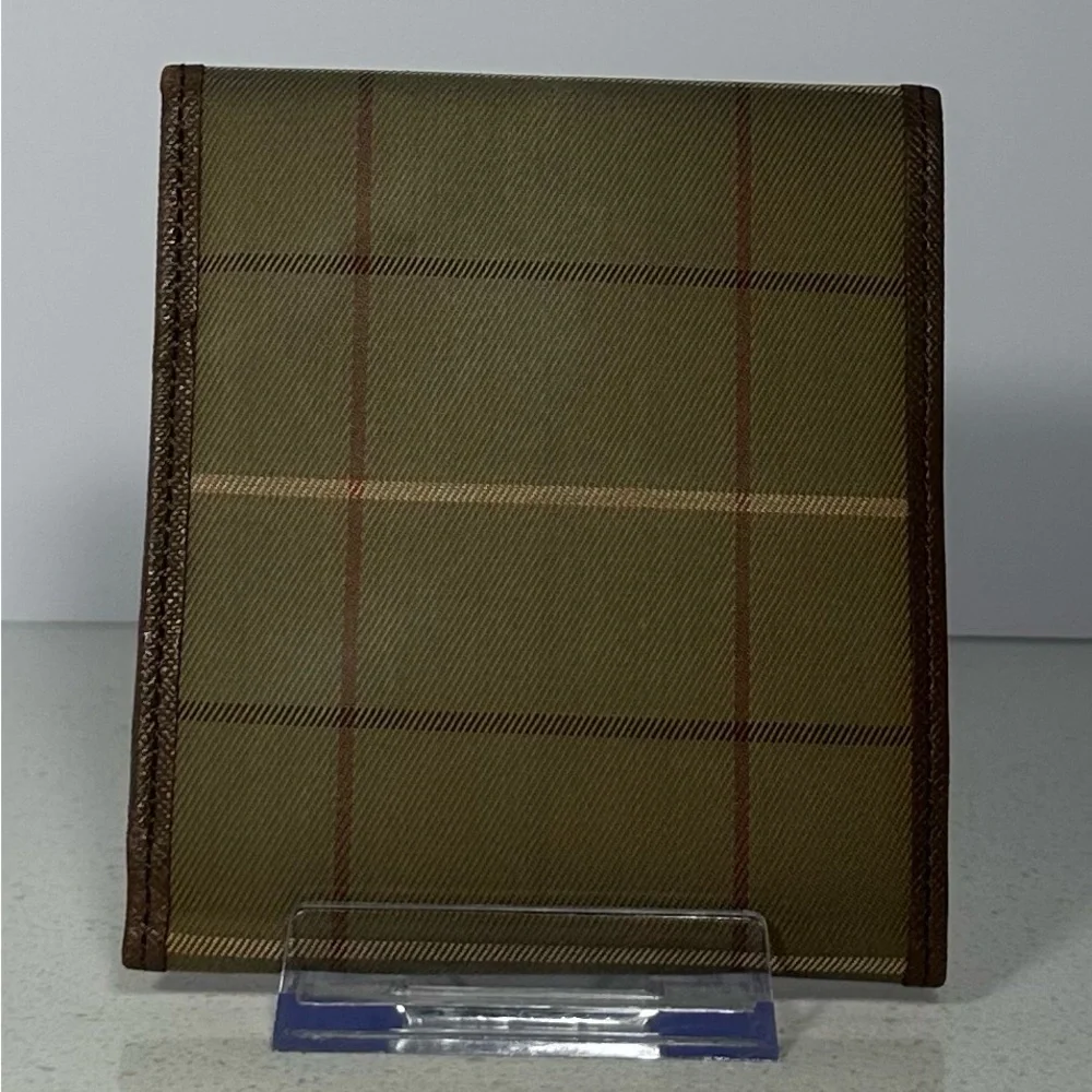 BURBERRYS Vintage Nova Check Canvas Leather Bi-Fold Compact Wallet